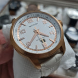 NAUTICA A15025G RoseGold, weiß Lederband, 100M, 46mm Uhr ÖZEN SAAT 656086043838