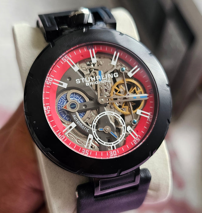 Stuhrling Emperor VT 324 Automatic 49mm Skeleton Herrenuhr ÖZENSAAT