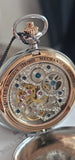 Taschenuhr Carl von Zeyten CVZ0040RSL Silber & Rosegold Doppelzeit Transparent ÖZENSAAT