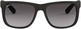 Ray-Ban unisex Justin Sonnenbrille, Rot(Rot/Blau), 51