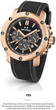 TW Steel Grandeur Tech Herren 48mm Chronograph Quarzuhr mit Silikonarmband