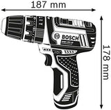 Bosch Professional 12V System Akku Schlagbohrschrauber GSB 12V-15 (Bohr-Ø Holz max: 19 mm, inkl. 2x2,0 Ah Akku + Ladegerät, 2x Bohrer-Set