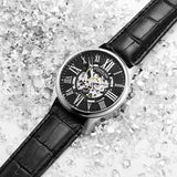 Stuhrling Atrium Herren-Skelett-Automatikuhr mit mechanischem Mechanismus ÖZENSAAT