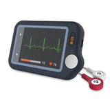 EKG Gerät für zuhause, Bluetooth EKG Monitor mit iOS & Android App, 30s / 60s / 5min Messzeit für Smartphone und PC, Persönlicher tragbarer Herzgesundheits-Tracker