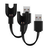 2-Stück Ladekabel Kompatibel mit Xiaomi Mi Band 3, USB Kabel Kompatibel für Xiaomi Mi Band 3 Smartwatch USB Lade - Schwarz