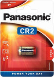 Panasonic 19801142 - CR2 zylindrische Lithium-Batterie für leichte Geräte mit hohem Energiebedarf wie Rauchmelder, Alarmanlage, Stirnplampe, Kameras, 3V, 1er Pack