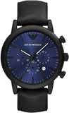 EMPORIO ARMANI Watch for Men, Quarz-Chronographenwerk und 46mm Gehäusegröße mit Edelstahlarmband