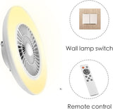 moderne Smart-LED-Deckenleuchte mit Ventilator Ø 60cm, Deckenventilator mit Lampe, Stufenlos Lüftungsgeschwindigkeiten