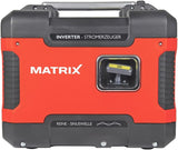 Matrix Notstromaggregat Benzin leise | 2000 Watt Leistung | Inverter Stromerzeuger | Generator mit USB, 2x230V, 12V, Eco Modus | PG 2000i-USB | 4-takt Motor | sehr leise