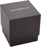 Emporio Armani Watch for Men, Quartz Three Hand Date Movement and 43mm Case Size with Leather Strap