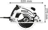 Bosch Professional Handkreissäge, 190 mm Sägeblatt-Ø, 30 mm Sägeblattbohrungs-Ø, 70 mm Schnitttiefe, HM-Sägeblatt, Absaugadapter, 1.400 W, Karton