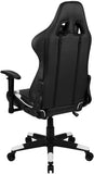 Gaming Stuhl mit hoher Rückenlehne – Ergonomischer Bürosessel mit verstellbaren Armlehnen und Netzstoff – Perfekt als Zockerstuhl und fürs Home Office – Schwarz/Weiß