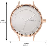 Skagen Damen Uhr Anita Lille 3-Zeiger-Werk Edelstahl roségoldfarben