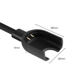 2-Stück Ladekabel Kompatibel mit Xiaomi Mi Band 3, USB Kabel Kompatibel für Xiaomi Mi Band 3 Smartwatch USB Lade - Schwarz