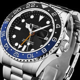 Stuhrling Herren Taucheruhr 3965.02 – 42 mm, GMT-Funktion, 100m, Schweizer Quarzwerk ÖZENSAAT