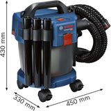 Bosch Professional 18V System Industriestaubsauger Gas 18V-10 L (ohne Akku, 1,6 m Schlauch, 3 Verlängerungsrohre, im Karton)