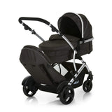 Hauck Geschwister Kinderwagen Duett 2 / Buggy für 2 Kinder / Sitz Oben Umbaubar in Baby Wanne für Neugeborene/ Regen Verdeck inkl. / Belastbar bis 36 kg / Faltbar / 1 Stück (1er Pack), Forest Schwarz