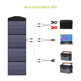 Faltbares Solarpanel 200W Solarmodul Solarladegerät Speziell US Solarzelle mit MC-4 Ausgang für Tragbare Powerstation Solargenerator Camping Wohnmobil