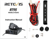 Retevis Mini Mobilgerät Dualband Amateurfunk Ham Radio 200 Kanäle 5W/15W/25W DTMF 5Tone Walkie Talkie Car Transceiver(Schwarz)