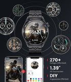 Smartwatch Herren mit Telefonfunktion, 100 Sportmodi Outdoor Sportuhr 1.39 Zoll Touchscreen IP68 Wasserdicht für Android iOS mit Herzfrequenzmonitor SpO2 Schlafmonitor 360mAh Schwarz ÖZENSAAT