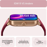 Gydom Smartwatch Damen mit Telefonfunktion Alexa Integriert 1.8" Herren Fitnessuhr 100+ Sportmodi, SpO2, Herzfrequenz, Stress, Schlafmonitor,100 Zifferblätter IP68 Wasserdicht für Android IOS Rot