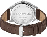 Lacoste Analog Quarzuhr für Herren mit Braunes Lederarmband - 2011046