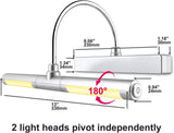 HONWELL Bilderleuchte LED Verstellbare LED Wandleuchte für Spiegel AA Batterie Betriebene mit Fernbedienungen 180° Schwenkarm