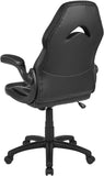 Flash Furniture Gaming Stuhl mit hoher Rückenlehne – Ergonomischer Bürosessel mit verstellbaren Armlehnen und Netzstoff – Perfekt als Zockerstuhl und fürs Home Office – Schwarz