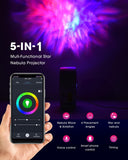 WIFI Sternenhimmel Projektor, Smart Nachtlicht 3D Galaxy Sternenprojektor Lampe Kinder Erwachsense mit RG Dimming Stimmenkontrolle WiFi Verbindung für Kinder Party Dekoration