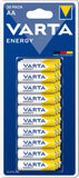 VARTA Batterien AA, 30 Stück, Energy, Alkaline, 1,5V, Verpackung zu 80% recycelt, für einfachen Grundbedarf, Made in Germany