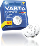 VARTA Batterien Knopfzellen CR2032, 10 Stück, Lithium Coin, 3V, kindersichere Verpackung, für elektronische Kleingeräte - Autoschlüssel, Fernbedienungen, Waagen, ÖZENSAAT