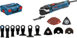 Bosch Professional Multi Tool GOP 40-30 mit Zubehör-Set, 400 Watt, Starlock, L-Boxx, Blau, 16 tlg