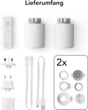 Tado° smartes Heizkörperthermostat – Wifi Starter Kit V3+, inkl. 2 x Thermostat für Heizung – digitale Heizungssteuerung per App – einfache Installation – kompatibel mit Alexa, Siri & Google Assistant