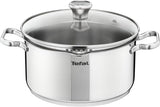 Tefal Duetto Edelstahl Kochtopf-Set | 7-Teilig induktionsgeeignet | spülmaschinengeeignet | backofengeeignet (außer Deckel)