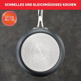 Tefal Unlimited On Bratpfanne | 32 cm | mit kratzfester Titanium Antihaft-Beschichtung | Thermo-Signal | PFOA-frei | geeignet für alle Herdarten, auch für Induktionsherde | schwarz