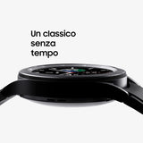 Samsung Galaxy Watch4 Classic, Runde Bluetooth Smartwatch, Wear OS, drehbare Lünette, Fitnessuhr, Fitness-Tracker, 46 mm, Silver (Deutche Version) [EU Version]