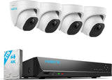 Reolink 4K Überwachungskamera Aussen Set, 4X 8MP PoE IP Kamera Überwachung mit Smarter Personenerkennung und Fahrzeugerkennung, 8CH 2TB HDD NVR für 24/7 Videoüberwachung, 30M Nachtsicht