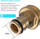 Wasserhahn Adapter, 2 Stück, Universal Wasserhahnanschluss für Mischbatterie, Außengewinde Schlauchadapter, Schnellkupplung Gartenschlauch Anschluss (Wasserhahnanschluss Adapter Außengewinde)