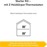 Tado° smartes Heizkörperthermostat – Wifi Starter Kit V3+, inkl. 2 x Thermostat für Heizung – digitale Heizungssteuerung per App – einfache Installation – kompatibel mit Alexa, Siri & Google Assistant