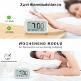 DOOMAY Digital Wecker Nachttisch - Batteriebetriebene Uhr mit LCD-Display-Volumen einstellbar Snooze und Wochenendmodus für Schlafzimmer Schreibtisch Reisen