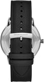 Emporio Armani Watch for Men, Quartz Three Hand Date Movement and 43mm Case Size with Leather Strap