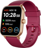 Gydom Smartwatch Damen mit Telefonfunktion Alexa Integriert 1.8" Herren Fitnessuhr 100+ Sportmodi, SpO2, Herzfrequenz, Stress, Schlafmonitor,100 Zifferblätter IP68 Wasserdicht für Android IOS Rot