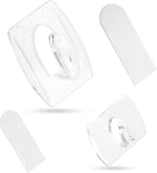 Kleine Klebehaken, 76 Pack, Transparent, zwei Größen Set, Haken für Lichterkette, Dekoration, Kabel, Aufhänger Licht, selbstklebende Kabel Clips, Minihaken, Befestigungsclips, Wandhaken durchsichtig