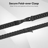 Armband Kompatibel mit Apple Watch Ultra 3/2/1 49mm,S11/S10 46mm, 9/8/7 45mm, SE3/SE2/SE/6/5/4 44mm,3/2/1 42mm, Schlank Smartwatch Armband aus Edelstahl, Metall Uhrenarmband,Schwarz