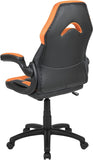 Flash Furniture Gaming Stuhl mit hoher Rückenlehne – Ergonomischer Bürosessel mit verstellbaren Armlehnen und Netzstoff – Perfekt als Zockerstuhl und fürs Home Office – Orange