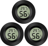 Digital Hygrometer Thermometer Mini LCD Temperatur Luftfeuchtigkeitsmesser für Kühlschrank Innen -50°C~+70°C (3 PCS B)