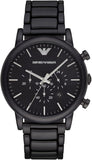 Emporio Armani Herren-Chronograph, Edelstahluhr, 46 mm Gehäusegröße