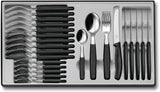 Swiss Classic Tafelbesteck mit Tomatenmesser, 24-teilig, schwarz