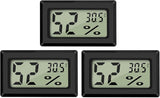 Digital Hygrometer Thermometer Mini LCD Temperatur Luftfeuchtigkeitsmesser für Kühlschrank Innen -50°C~+70°C (3 PCS B)