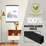 A3 Posterleiste Posterschiene Posterleisten, Magnet Magnetische Holz Poster Aufhänger Halter Rahmen Leisten Bild Bilder Bilderrahmen Bilderleiste 30x40 30x30 30x45 (30cm, Schwarz)